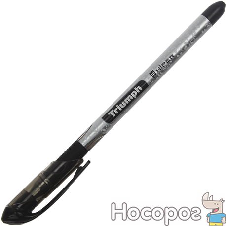 Ручка масляна кулькова Hiper Triumph 0,7 мм чорна (10) (100) (1000) №HO-195