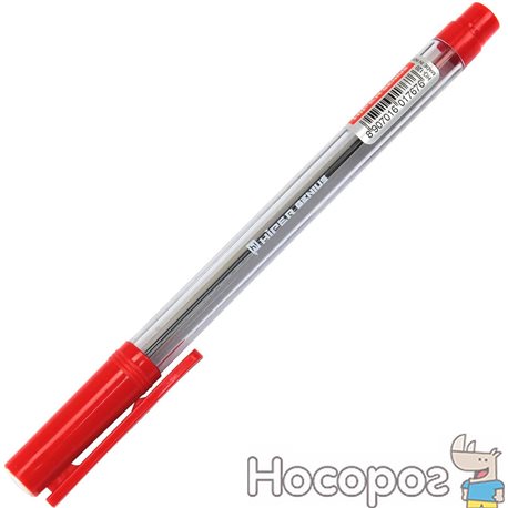 Ручка масляна кулькова "Hiper" Genius 0,7 мм червона (10) (100) (1000) №HO-120