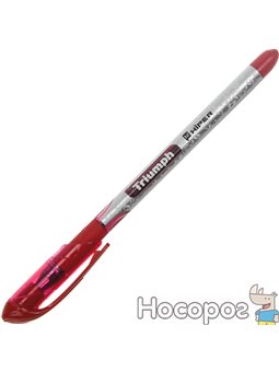 Ручка масляна кулькова Hiper Triumph 0,7 мм червона (10) (100) (1000) №HO-195
