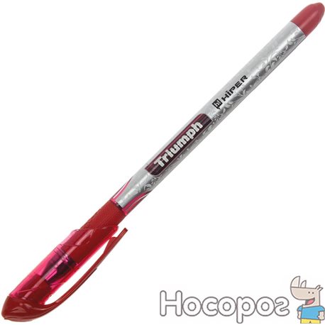 Ручка масляна кулькова Hiper Triumph 0,7 мм червона (10) (100) (1000) №HO-195