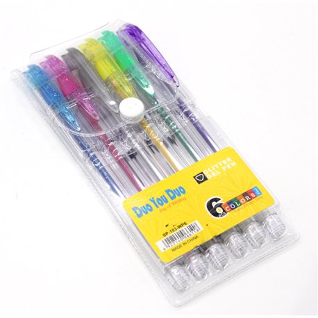 Ручки в наборі 6 кольорів гель перламутр SP103-WP6/M35-27 023170 (48)