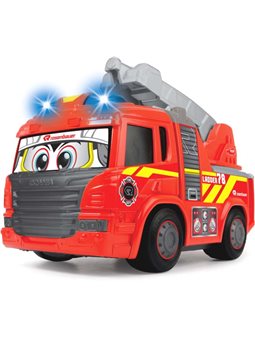 3814016 Пожежна машина «Хеппі. Сканія» з драбиною, зі звук. та світл. ефектами, 25 см, 3+