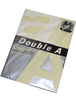 Папір кольоровий Double A А4 80г/м2, 25 аркушів, колір пастельний жовтий 3053