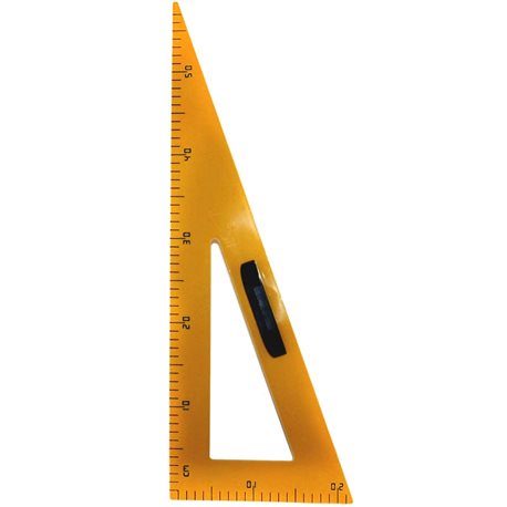 Треугольник 90 градусов, для школьной доски, 59 см, с держателем, желтый E-SBA-3
