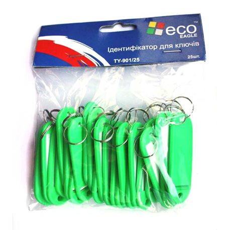 Брелок - Ідентифікатор Eco-Eagle для ключів 25 штук в упаковці, асорті TY901 / 25