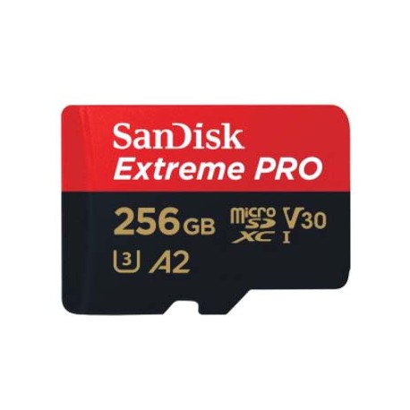 Карта памяти SanDisk 256GB microSDXC C10 UHS-I U3 A2 R170 / W90MB / s Extreme Pro V30 + SD