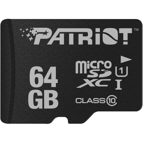 Карта памяти Patriot 64GB microSDXC C10 UHS-I LX + SD