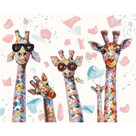 Картини за номерами - Веселі жирафи (КНО4115)