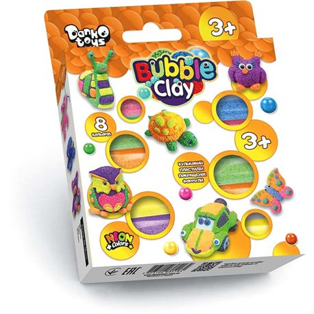 Креативна творчість Bubble Clay" 8 кольорів укр (20) BBC-04-01U"