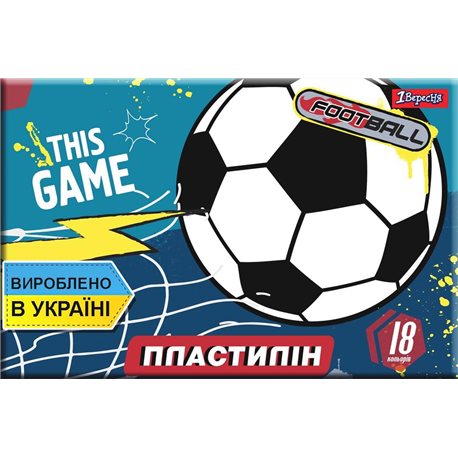 Пластилин 1Вересня 18 цв. "Team football", Украина (540554) [4823091909009]