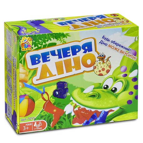 гр Настольная игра "Вечеря Діно" 7055 (36) FUN GAME, в коробке [6904665016571]