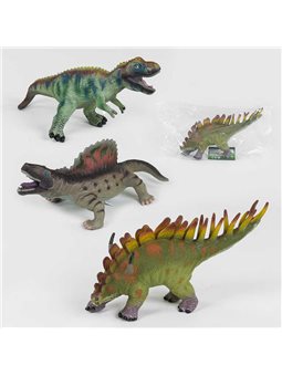 Динозавр музыкальный Q 9899-507 А (36/2) 4 вида, мягкий, резиновый, 41 см, 1 шт в кульке [6977153426626]