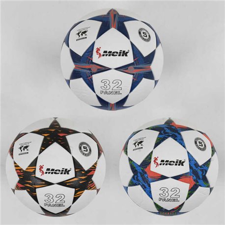 М'яч Футбольний З 40042 (50) 3 кольори, розмір №5, 400 грам, матеріал TPU, балон гумовий з ниткою, клеєний [6900067400420]