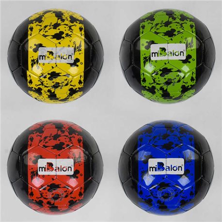 М'яч футбольний З 40064 (60) розмір №5, 4 кольори, матеріал PU, 320 грам, балон гумовий [6900067400642]