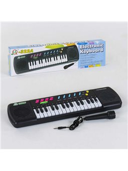 Пианино MQ 322 А (48/2) на батарейке, с микрофоном, 31 клавиша, 24 мелодии, в коробке [6983475290203]