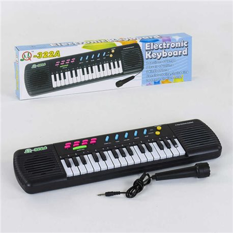 Піаніно MQ 322 А (48/2) на батарейці, з мікрофоном, 31 клавіша, 24 мелодії, в коробці [6983475290203]