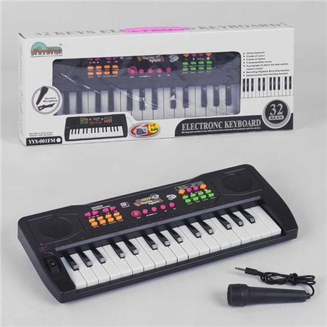 Пианино YYX 003 USB (36) на батарнйке, с микрофоном, 32 клавиша, мелодии, в коробке [6970006295752]