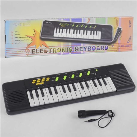 Пианино ХН 322 А (72/2) на батарейке, с микрофоном, 32 клавиша, мелодии, в коробке [6970021290190]