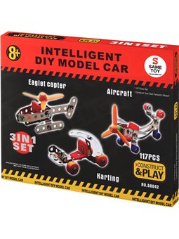 Конструктор металевий Same Toy Inteligent DIY Model Car 3в1 117 ел. 58042Ut