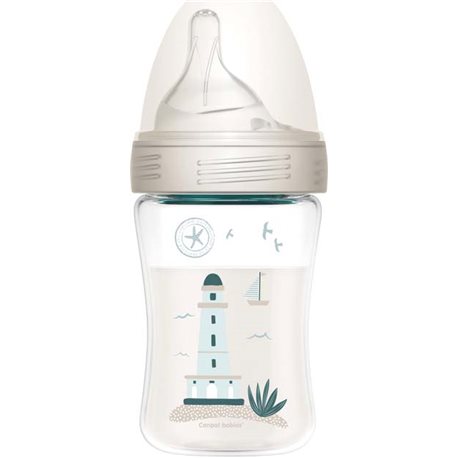 Пляшка для годування Canpol Babies Haberman антіколіковая Бежева 260 мл (1 / 098_bei) (5903407010984)