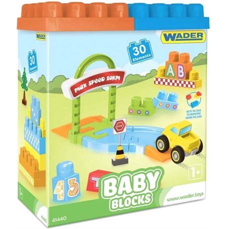 Конструктор Wader Вадер Baby blocks Мои первые кубики 30 элементов (41440)