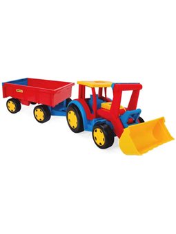 Машинка игрушечная Трактор «Гигант» Wader с прицепом и ковшом (66300)