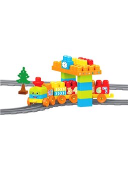 Конструктор Wader Baby Blocks Train Set Мои первые кубики Железная дорога 224 см Вес: 58 элементов (41470) (5900694414709)