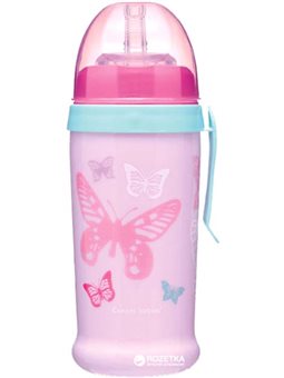 Поїльник-непроливайка Canpol Babies Butterfly Рожевий 350 мл (56 / 515_pin) (5901691812369)