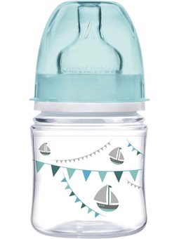 Пляшка для годування Canpol babies EasyStart PP Let's Celebrate Антіколіковая з широкою шийкою Блакитна 120 мл (35 / 228_blu) (5