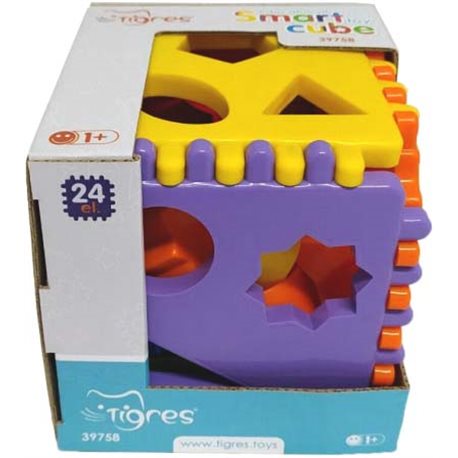 Іграшка сортер Tigres Smart cube 24 елемента в коробці (39758)