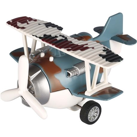 Літак металевий інерційній Same Toy Aircraft синій зі світлом і музика SY8015Ut-4