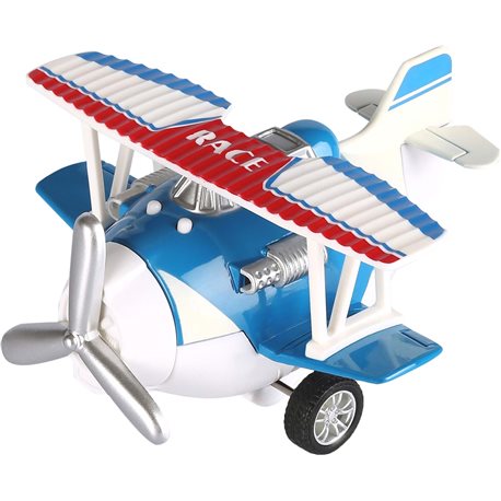 Літак металевий інерційній Same Toy Aircraft синій зі світлом і музика SY8012Ut-2