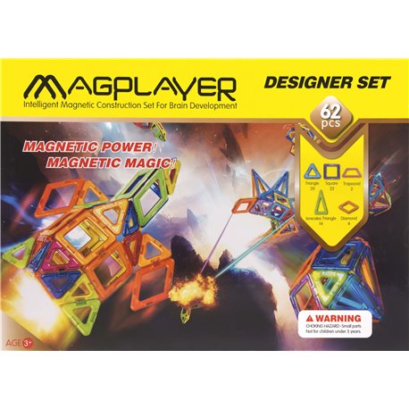 Дитячий конструктор MagPlayer 62 од. (MPB-62)