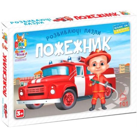 Розвиваючі пазли «Пожежник» Boni Toys 0400 6 ел Boni Toys 