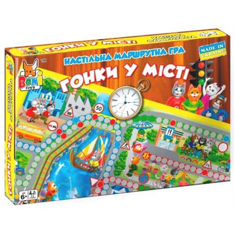 Настольная маршрутная игра Гонки в городе, Boni Toys 