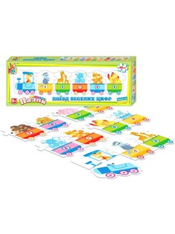 Розвиваючі пазли Поїзд веселих цифр, 22 ел., Boni Toys 
