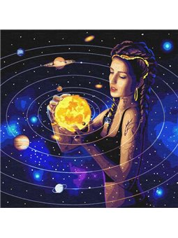 Картина за номерами "Підкорюючи всесвіт" з фарбами металік Ідейка (КНО9539)