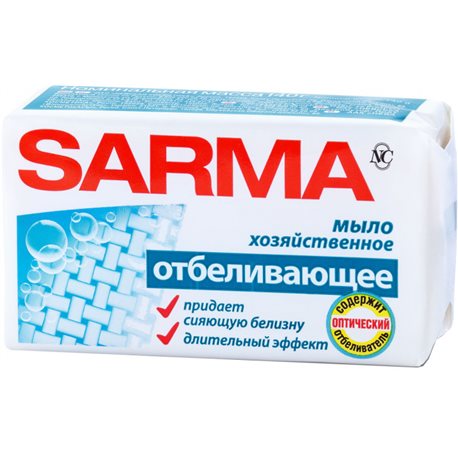 Мыло хозяйственное Sarma отбеливающее 140 г (4600697111490)