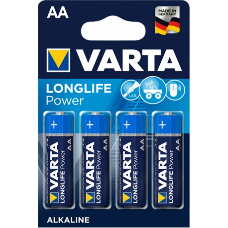 Батарейка Varta Longlife Power AA BLI 4 Alkaline (04906121414) (4008496559435)