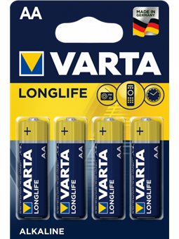 Батарейка Varta Longlife AA BLI 4 Alkaline (04106101414) (4008496525157)