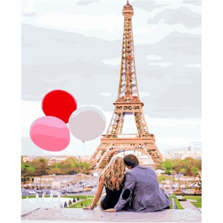 Картина по номерам Парижская любовь (GX4886)