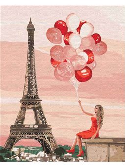 Картина за номерами - Червоні фарби Парижа (КНО4757)