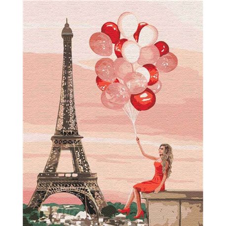 Картина по номерам - Красные краски Парижа (КНО4757)