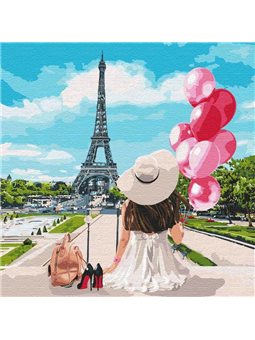 Картина по номерам - Гуляючи вулицями Парижа (КНО4756)
