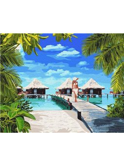 Картина за номерами Идейка "Відпочинок на Мальдівах" (КНО4764)