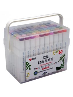 Набор скетч-маркеров Aihao 60 цветов (PM-508-60)