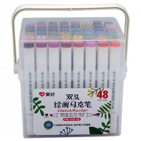 Набір скетч-маркерів Aihao 48 кольорів (PM-508-48)