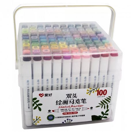 Набір скетч-маркерів Aihao 100 кольорів (PM-508-100)