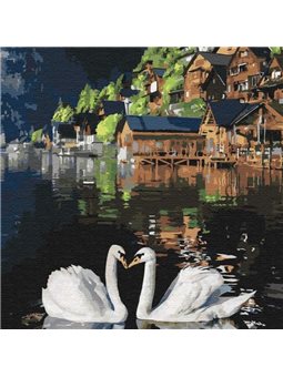 Картина по номерам "Волшебные лебеди" Идейка (КНО4199)