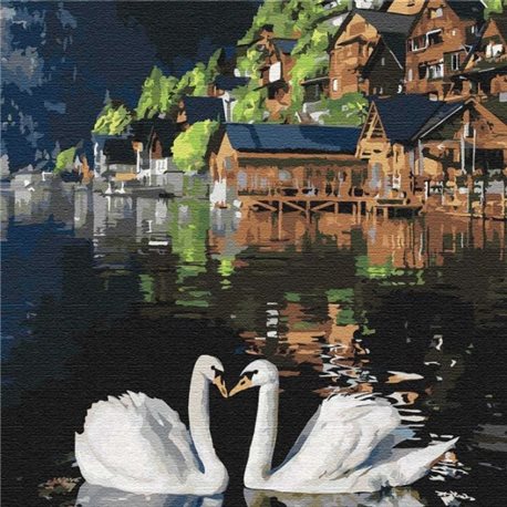 Картина за номерами "Чарівні лебеді" Ідейка (КНО4199)